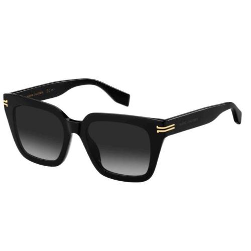 Marc Jacobs MJ-1083/S 0807-9O Black/grey Shaded Square Women`s Sunglasses - Frame: Black, Lens: Grey