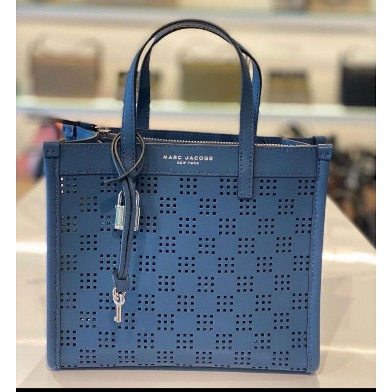 Marc Jacobs Perforated Grind Tote Bag H007L01SP22 Blue Sea