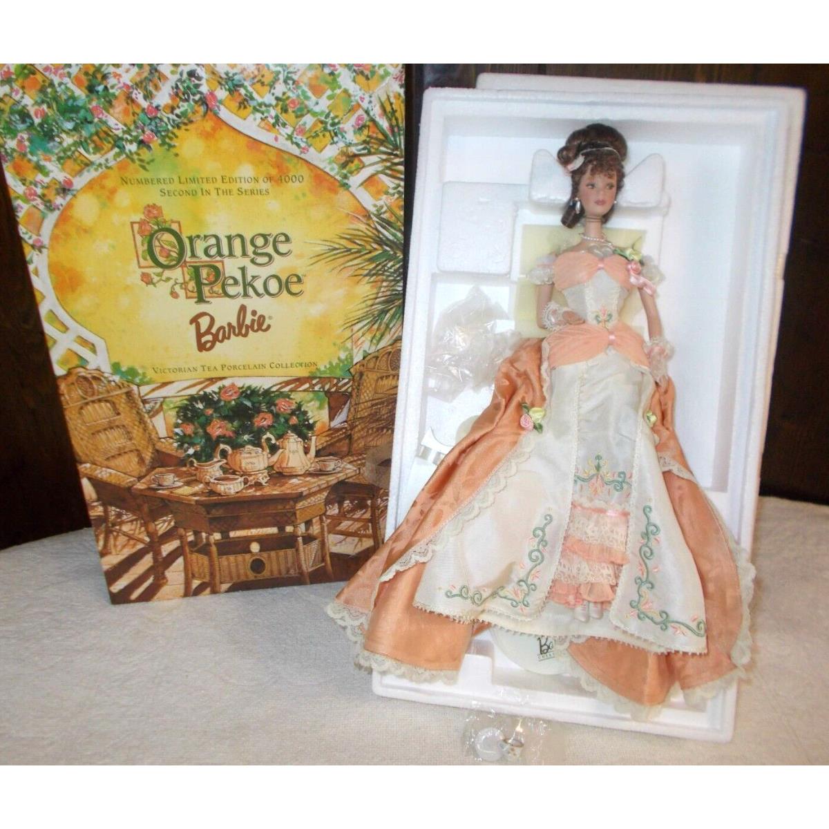 Orange Pekoe Barbie Doll From Victorian Tea Porcelain Collection Mattel