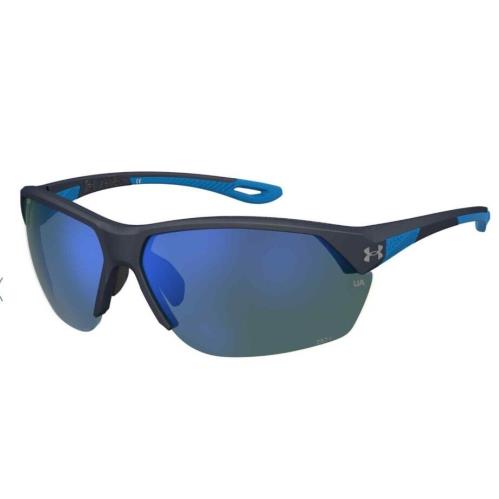 Under Armour Ua-compete 009V-V8 Grey/blue Rectangular Men`s Sunglasses