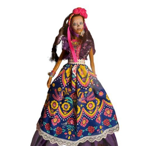 Barbie Dia De Los Muertos 2022 Day of The Dead Doll In Hand