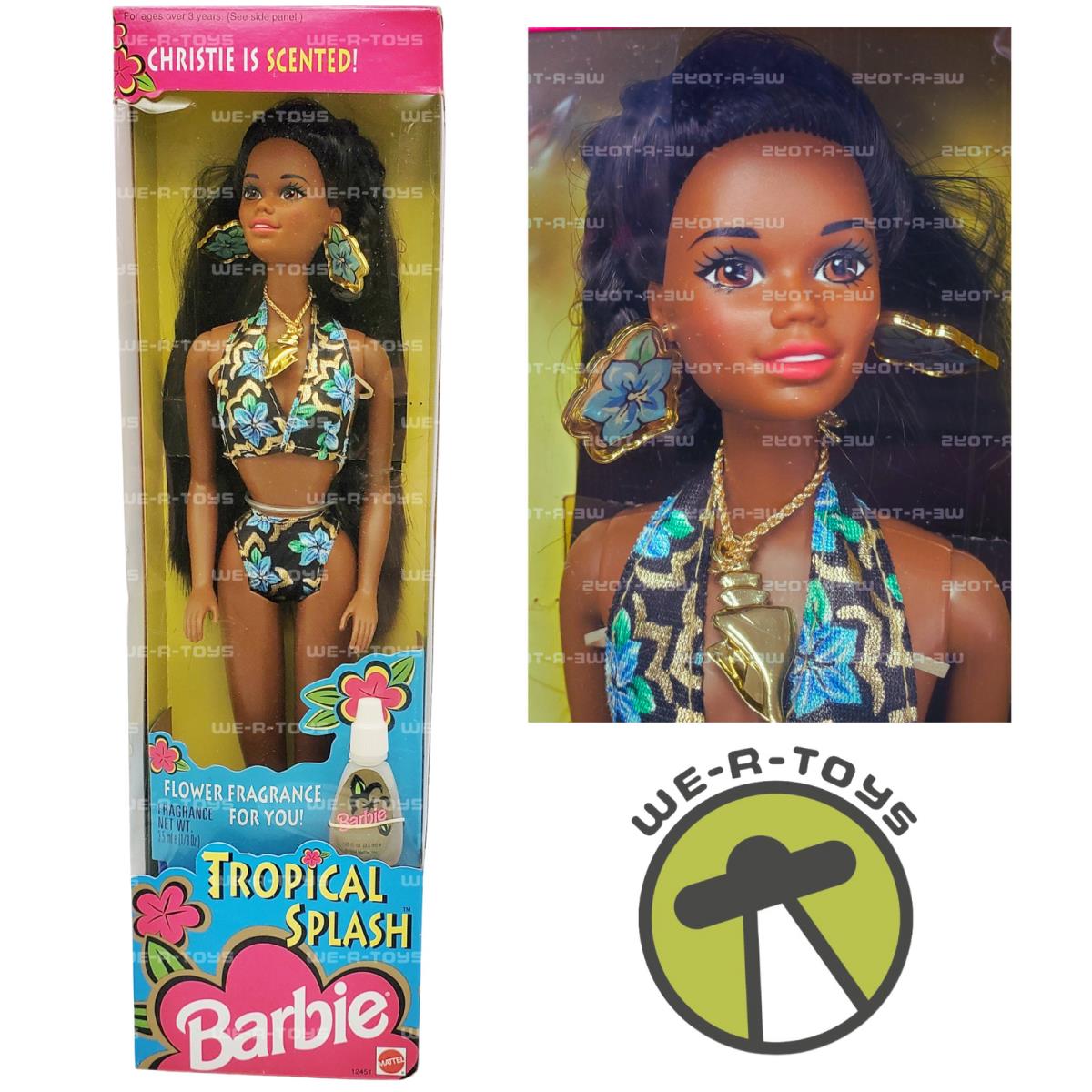 Barbie Tropical Splash Christie w/ Flower Fragrance 1994 Mattel 12451 Nrfb