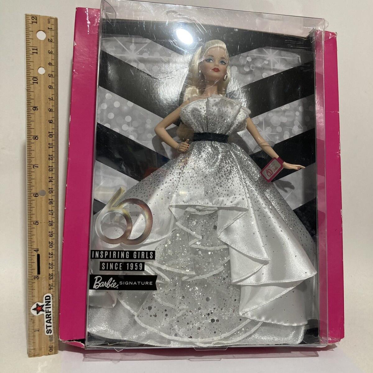 60 Years Inspiring Girls Anniversary Barbie Boxwear Doll Figurine 2018 Mattel