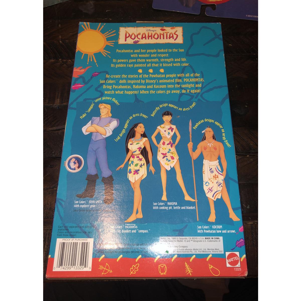 Disney`s Pocahontas: Sun Colors John Smith Doll by Mattel 1995