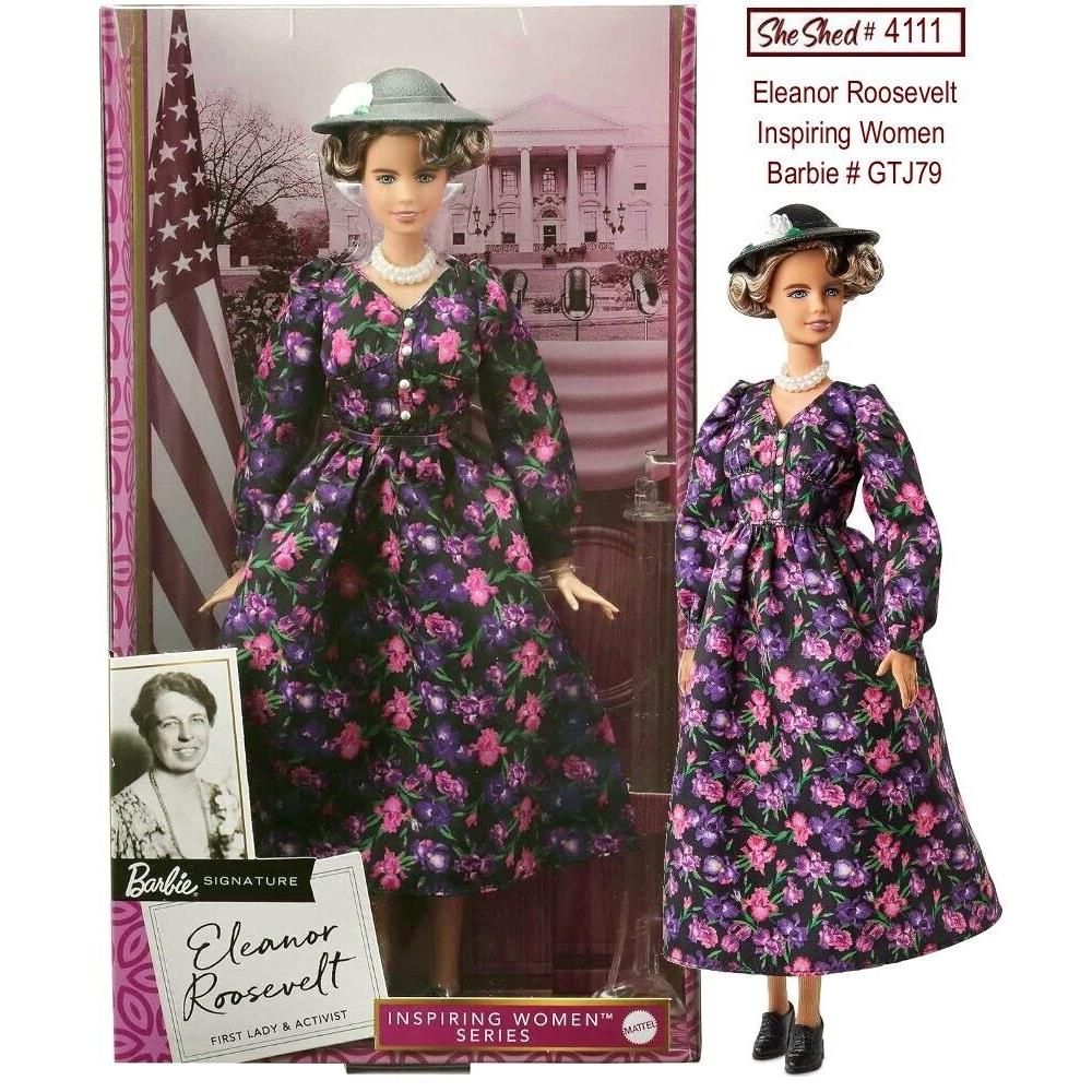 Barbie as Eleanor Roosevelt First Lady Activist Inspiring Women GTJ79 Mattel