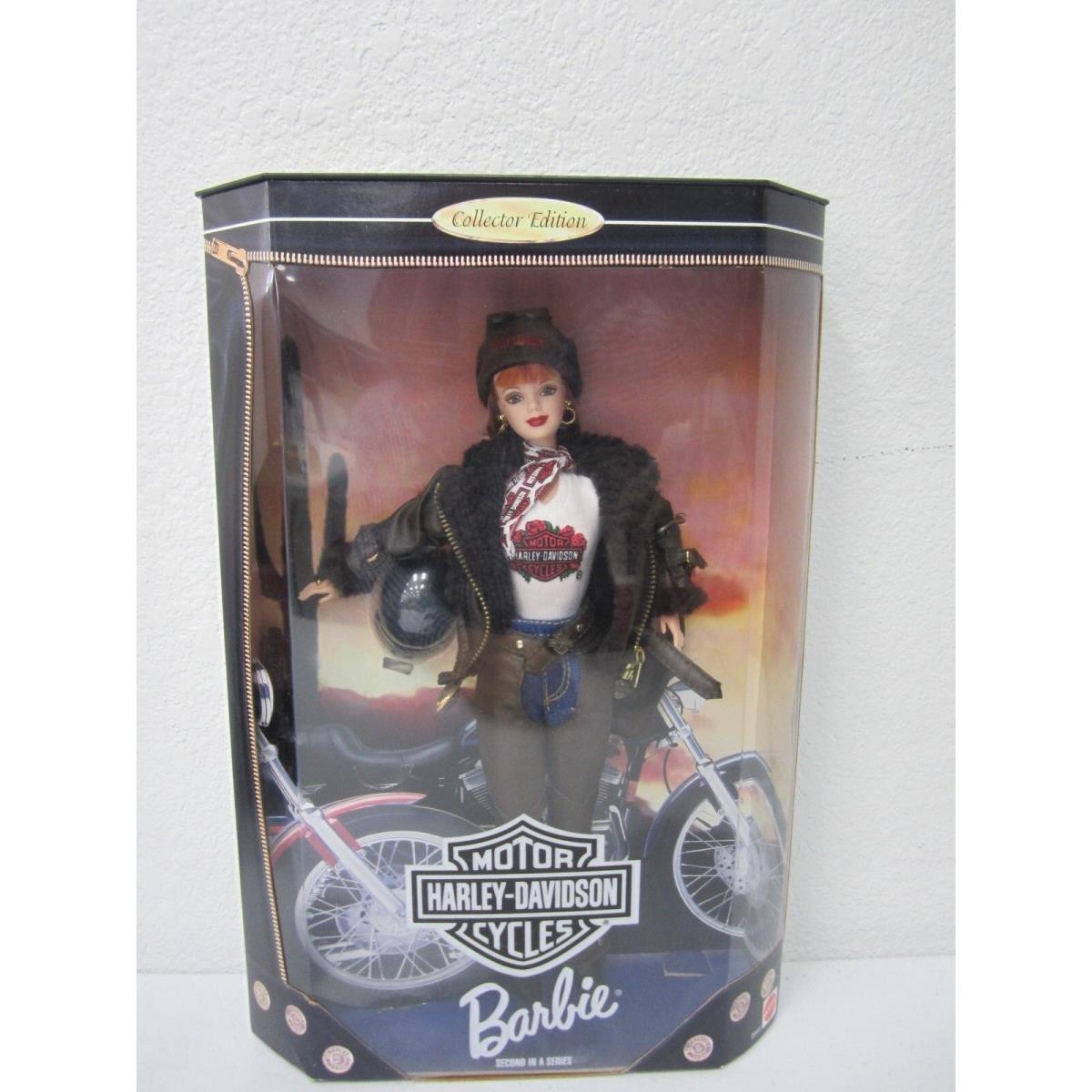 Harley Davidson Motorcycle Red Head Barbie Doll w/ Leather Jacket Chaps 20441