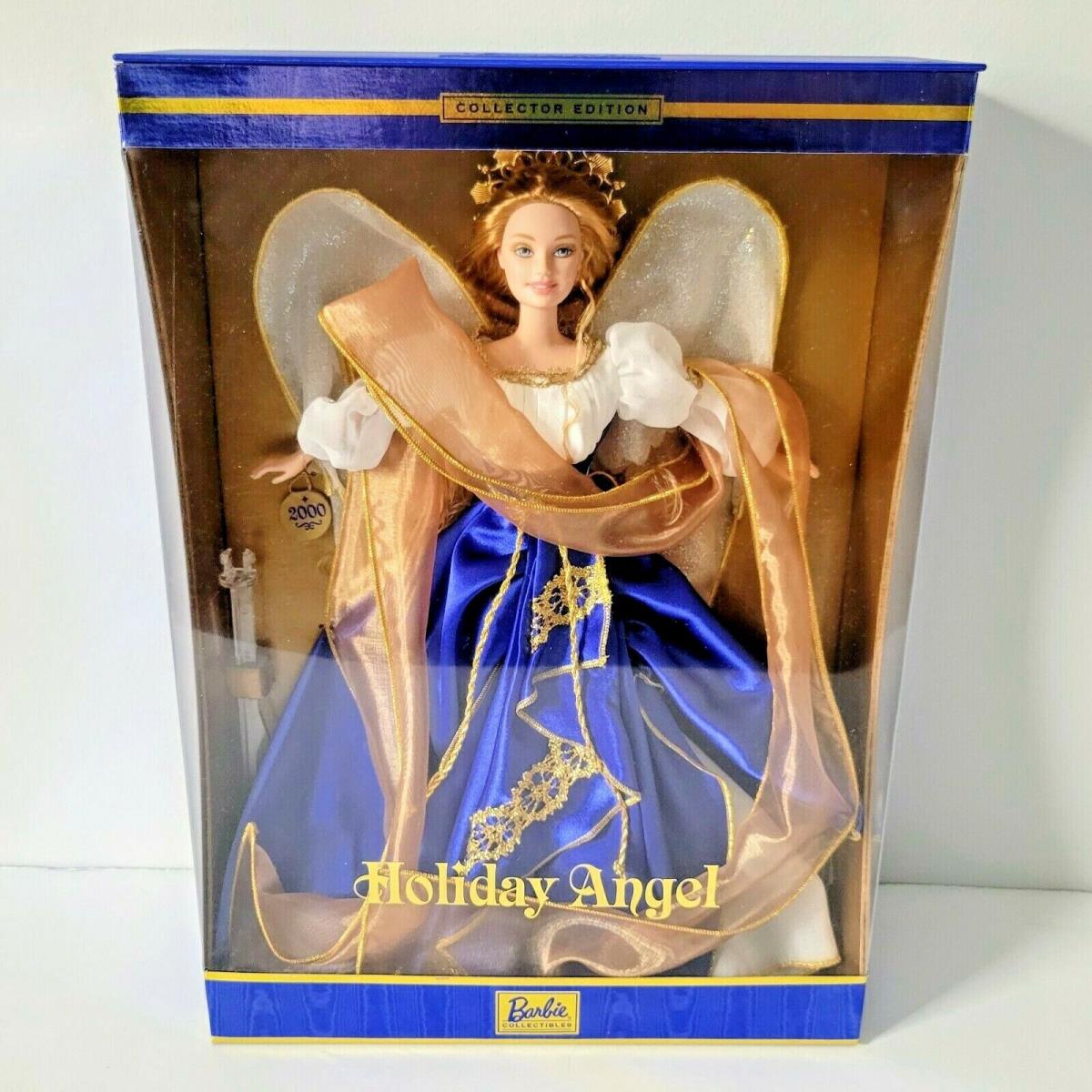 Barbie Holiday Angel 2000 Doll Collector Edition Mattel Royal Blue 28080