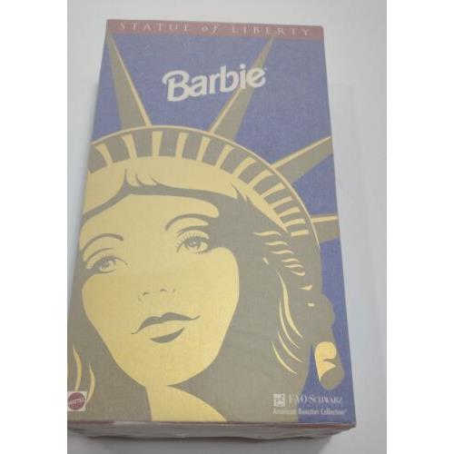 Barbie Statue of Liberty Mattel Doll Fao Schwarz American Beauty Doll Nrfb 1996