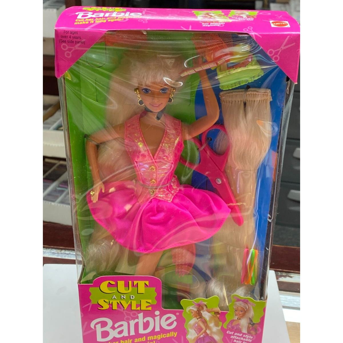 Barbie Cut Style Cut Blonde Hair Pink Dress Mattel 12639