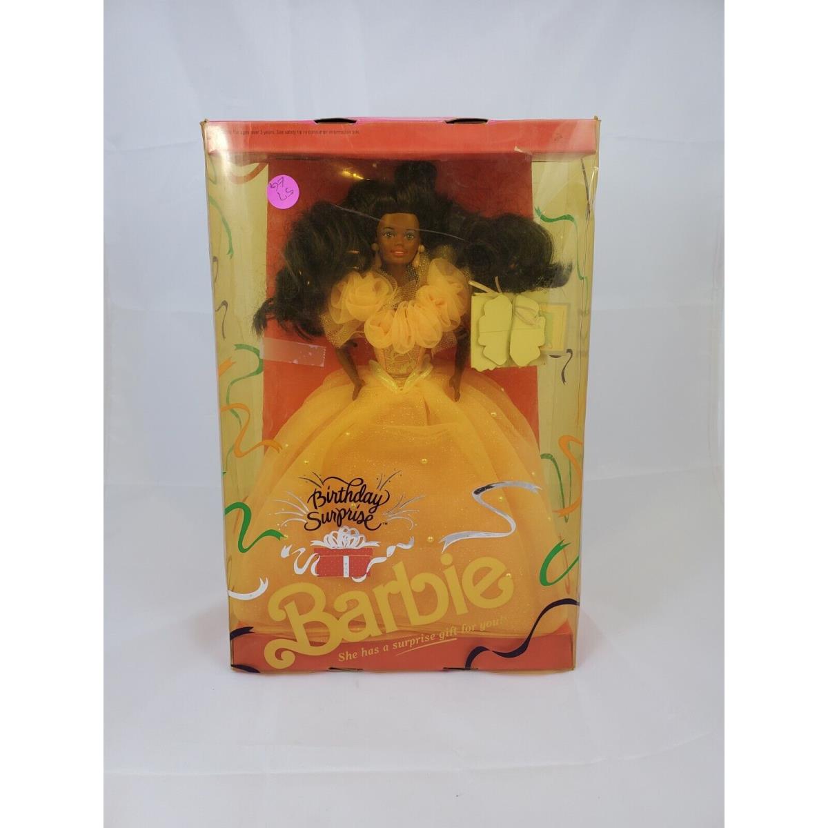 Vintage 1991 Mattel Birthday Surprise Barbie African American Nrfb