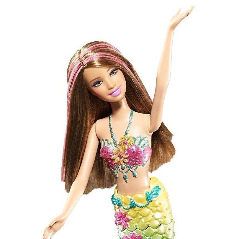 Mattel Barbie Green Mermaid Color Change Hair Doll T7406-0910 Brunette Rare