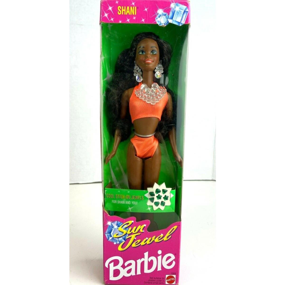 1993 Sun Jewel Shani 10958 Mattel Barbie Doll Friend w Earrings Swimsuit