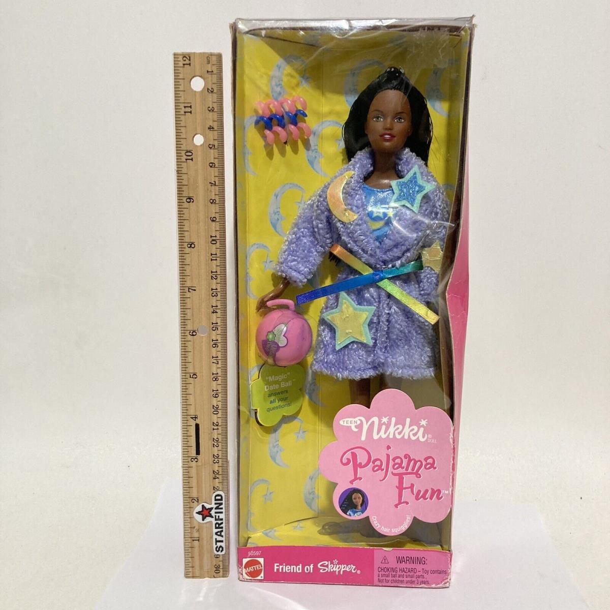 Teen Nikki Barbie Doll Pajama Fun African American Boxwear Figurine Mattel See