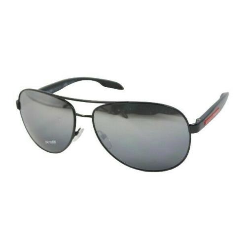 Prada Linea Rossa PS53PS-1AB2F2 Black/polar Grey Mirror Silver Grad Sunglasses