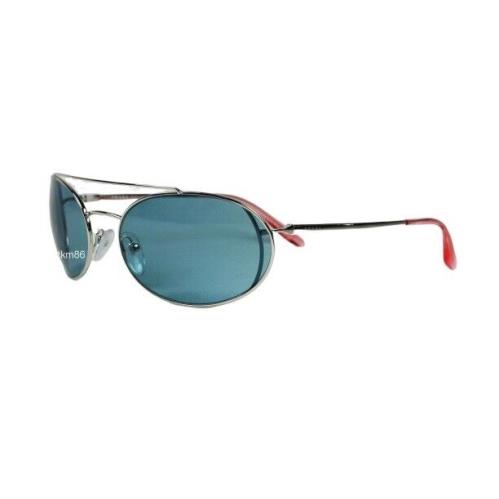 Prada PR 66VS-1BC455 Silver / Light Blue Sunglasses