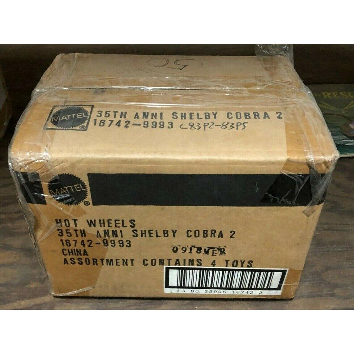 Mattel Factory Case Of 4 Hot Wheels 35th Anniversary Shelby Cobra 2 16742-9993