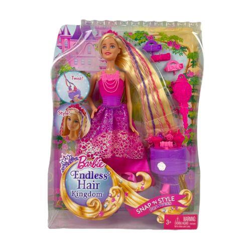 2015 Barbie Endless Hair Kingdom Snap `n Style Princess Doll DKB62 Mattel