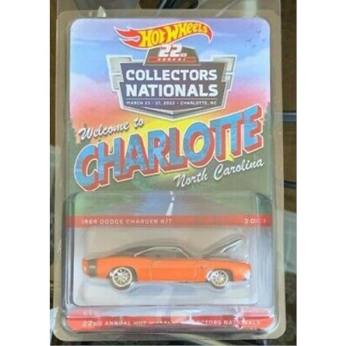 Hot Wheels 22nd Nationals Convention 2022 Ticket / Finale 1969 Dodge Charger R/t