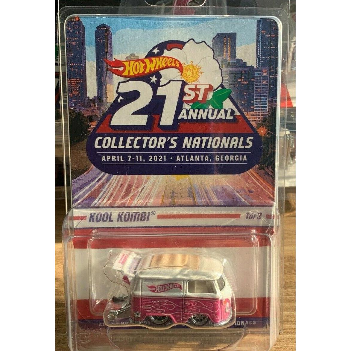 Hot Wheels 21st Nationals Convention 2021 Pink White Kool Kombi RR `d/5500