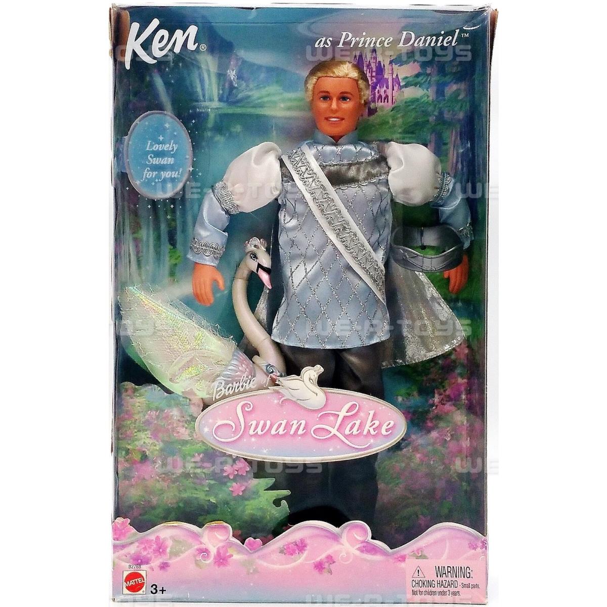 Ken as Prince Daniel Barbie of Swan Lake Doll with Swan 2003 Mattel B2768