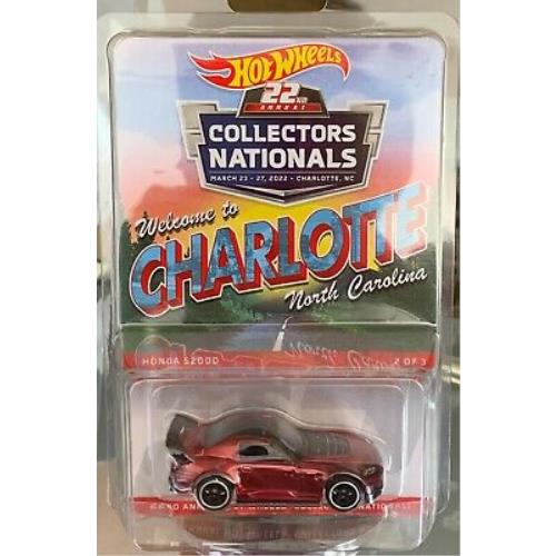 Hot Wheels 22nd Nationals Convention 2022 Charlotte Red Honda S2000 d 2213/6200