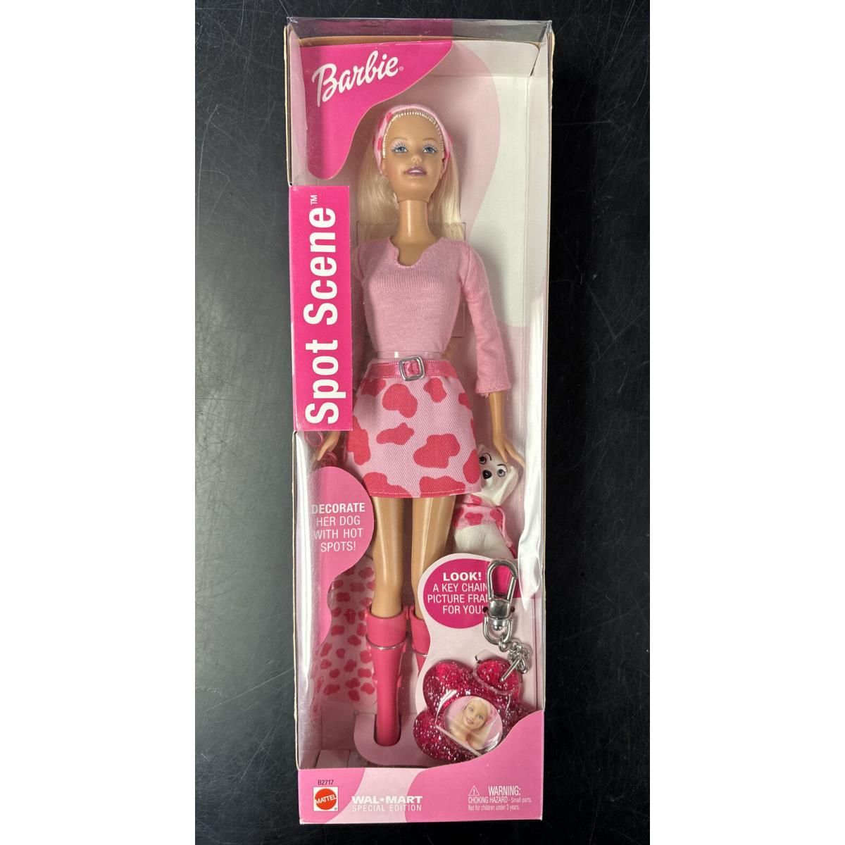 Spot Scene Barbie Doll Mattel B2717 2001 Walmart Special Edition Pink w/ Dog