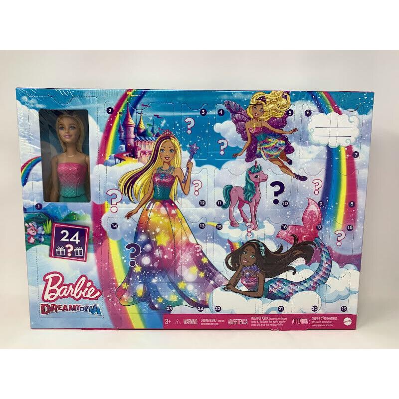 Barbie Dreamtopia GJB72 Fairytale Advent Calendar with Barbie Gifts For 24 Days