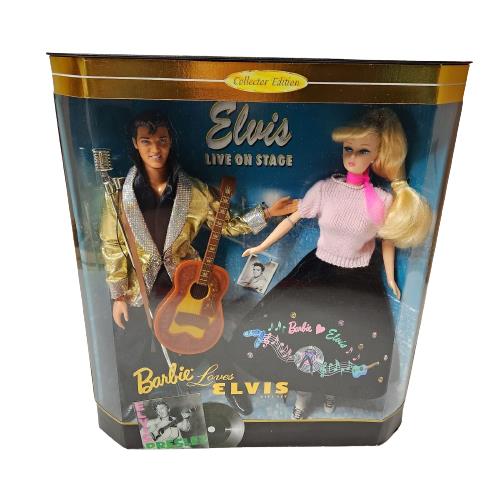 1996 Mattel Barbie Loves Elvis Live ON Stage Doll 17450 Set