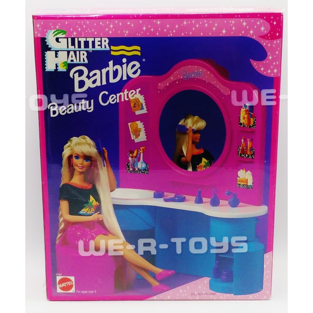 Barbie Glitter Hair Barbie Beauty Center Playset Mattel 1993 No 67023 Nrfb