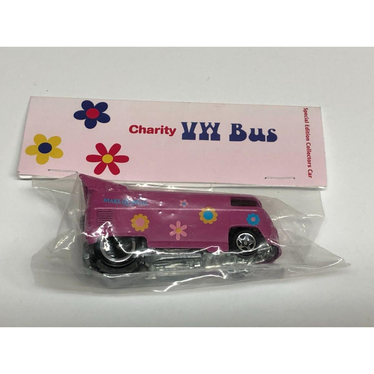 Volkswagen Charity VW Drag Bus Pink Hot Wheels 2007 CA Convention Bagged