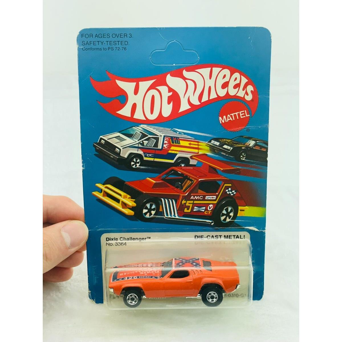 Hot Wheels Blackwall Dixie Challenger Orange 3364 Blister Blisterpack ON Card