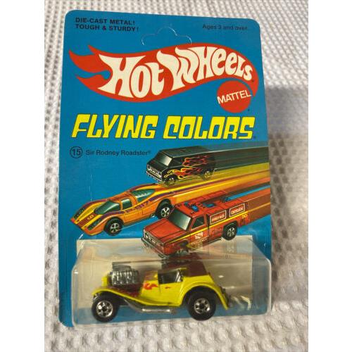 Vintage Mattel Flying Colors Hot Wheels Sir Rodney Roadster B/w Mint In Mint BP