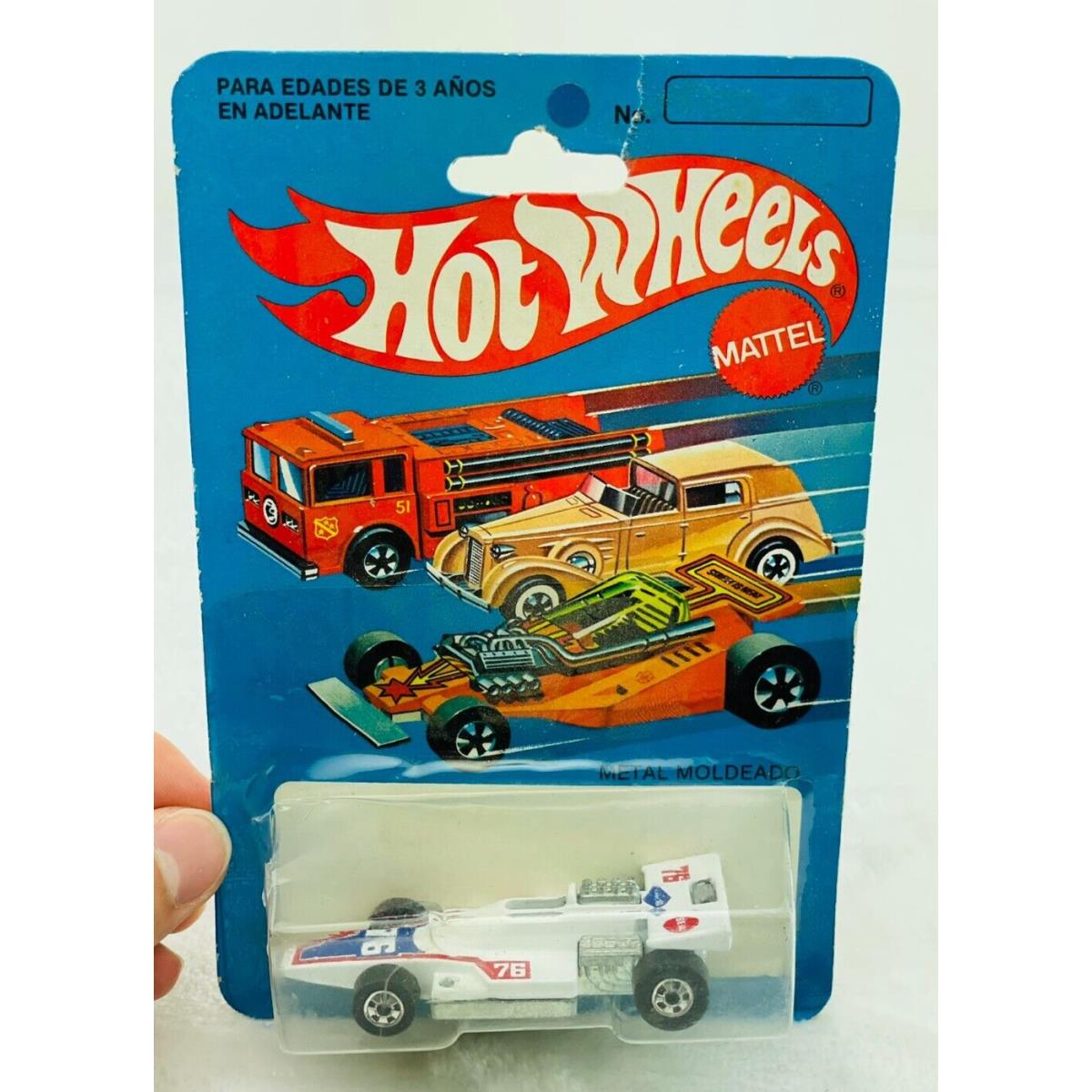 Hot Wheels Blackwall Formula 5000 White Mexico Mexican Aurimat in Blisterpack