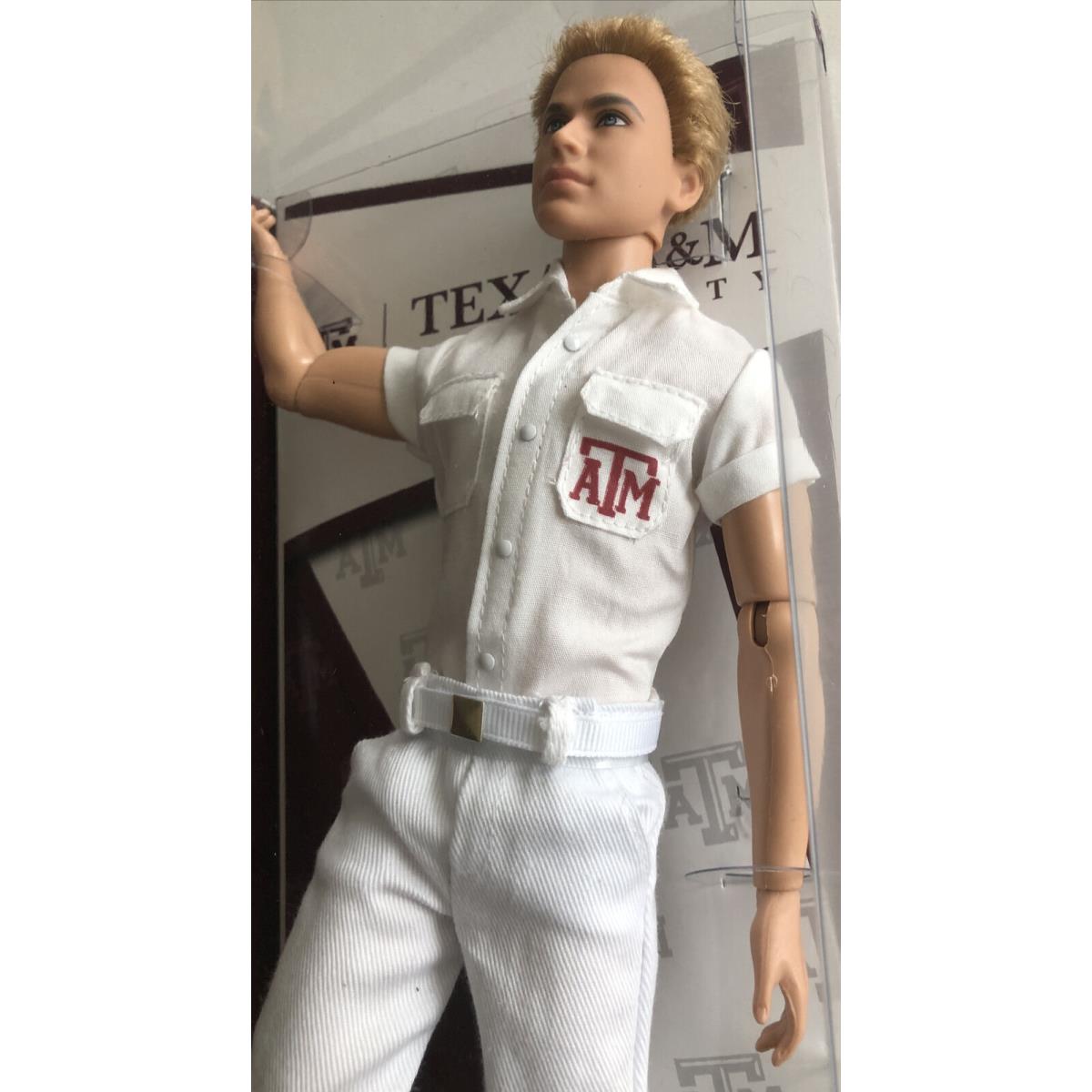 Texas A M University Yell Leader Cheerleader Poseable Barbie Ken Doll