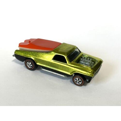 1969 Redline Hot Wheels Seasider Antifreeze Red White Boat Blister Pull