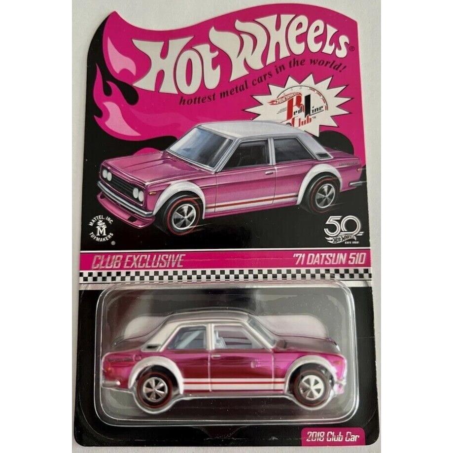 Hot Wheels 2018 Redline Club Rlc Convention `71 Datsun 510 Pink 4347/5000