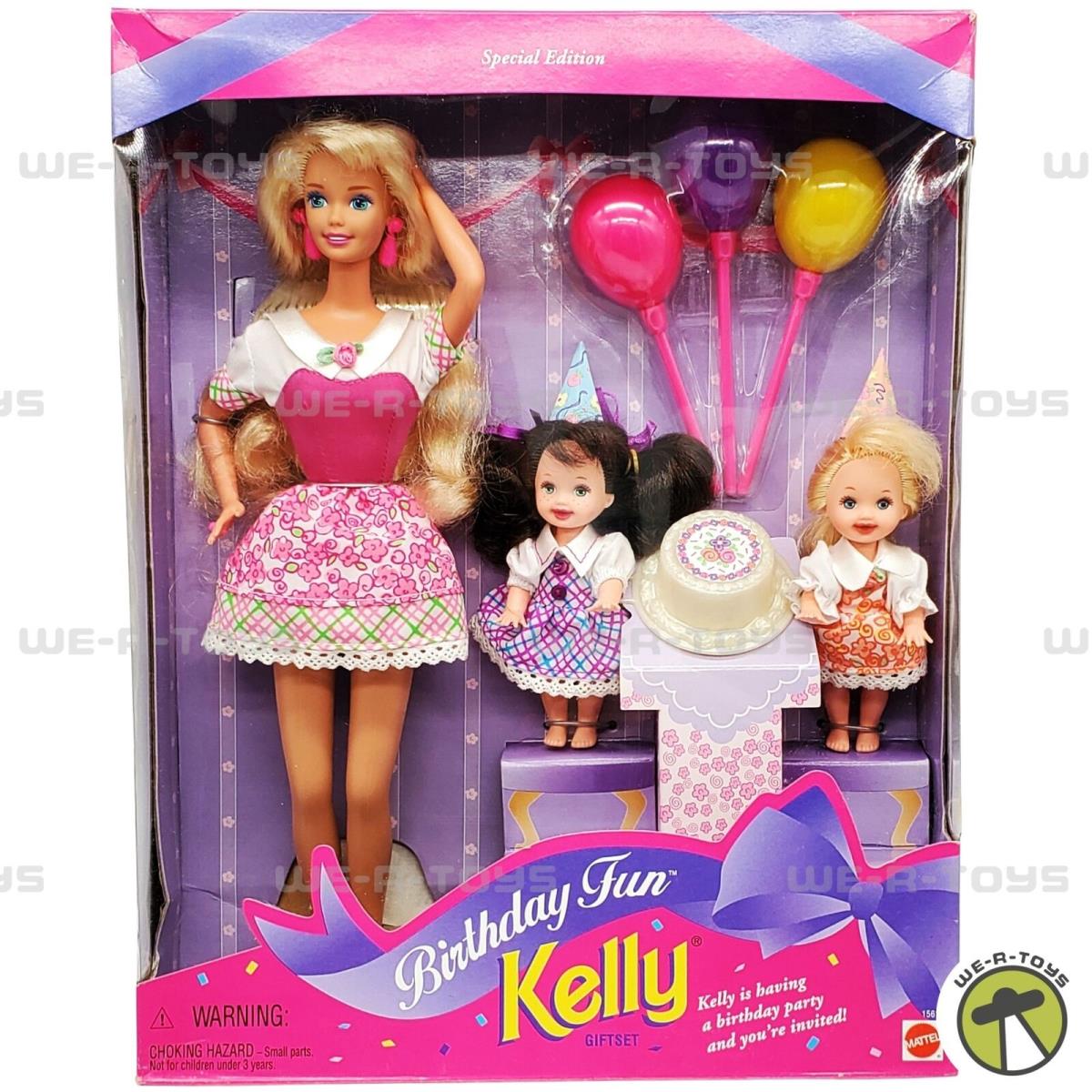 Birthday Fun Kelly Giftset Special Edition Barbie Kelly Chelsea Dolls 1996