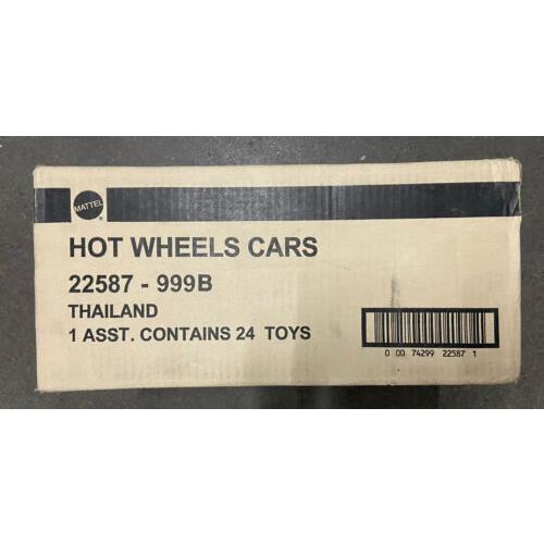 Factory Case Of 24 Mattel Hot Wheels Cars 22587-999B Toys Rare Thail