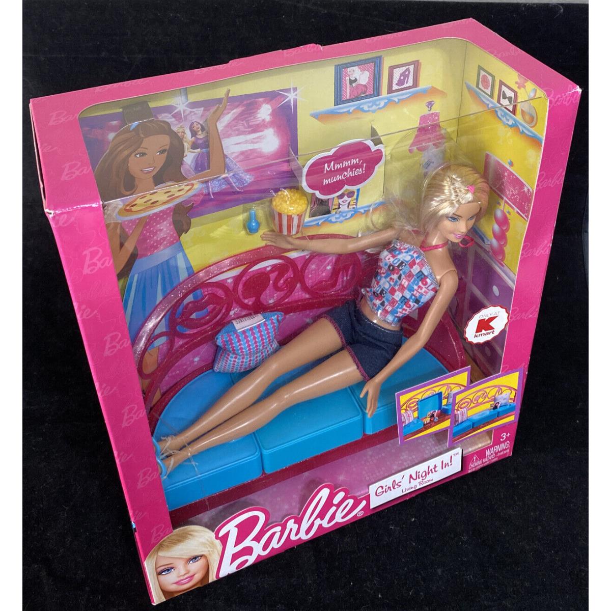 Boxed Barbie Living Room Girls` Night In Only at Kmart Mattel X4932