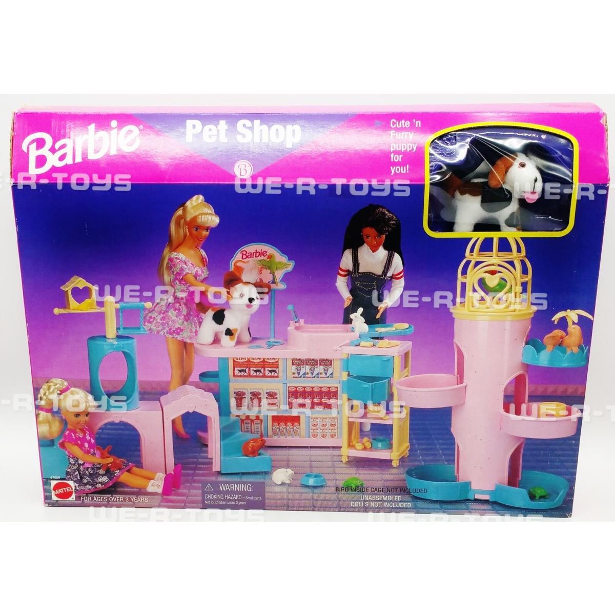 Barbie Pet Shop Playset with Cute Puppy Mattel 1996 67550 Nrfb