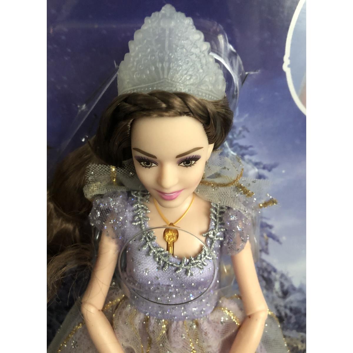 Nutcracker The Four Realms Clara Light Up Barbie Doll with Ornate Box Crown