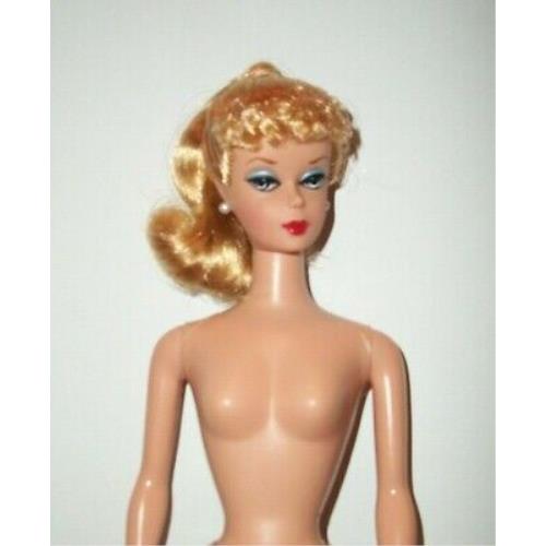 Vintage Repro Blonde Poodle Bangs Ponytail Barbie Doll Only Mattel For Ooak CSA1
