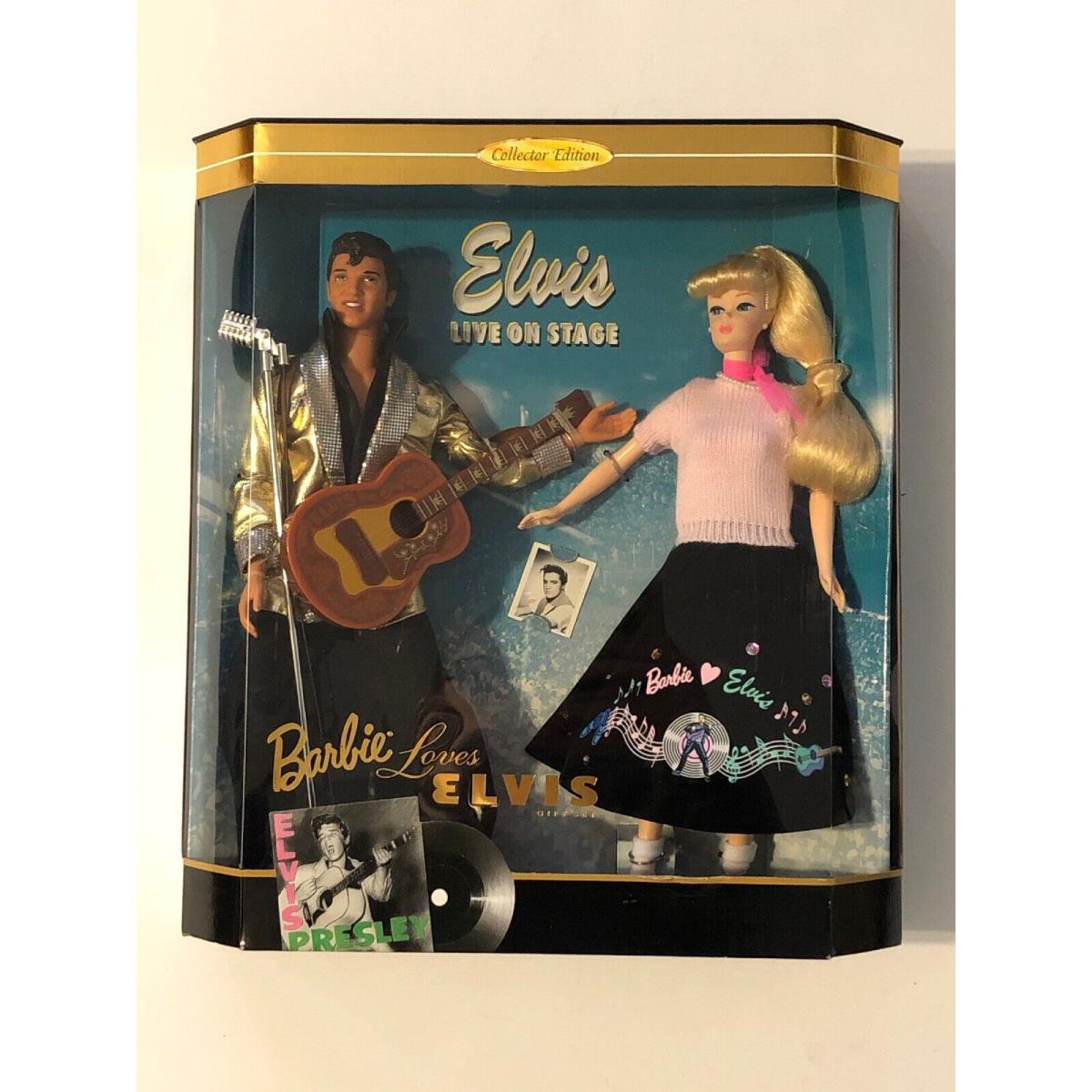 Barbie Loves Elvis 2 Doll Gift Set 1996 Collector Edition Elvis Presley Nrfb