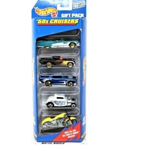 Hot Wheels 21076 50`s Cruisers 5 Car Gift Pack T-bird Chevy Misb IN Hand Usa