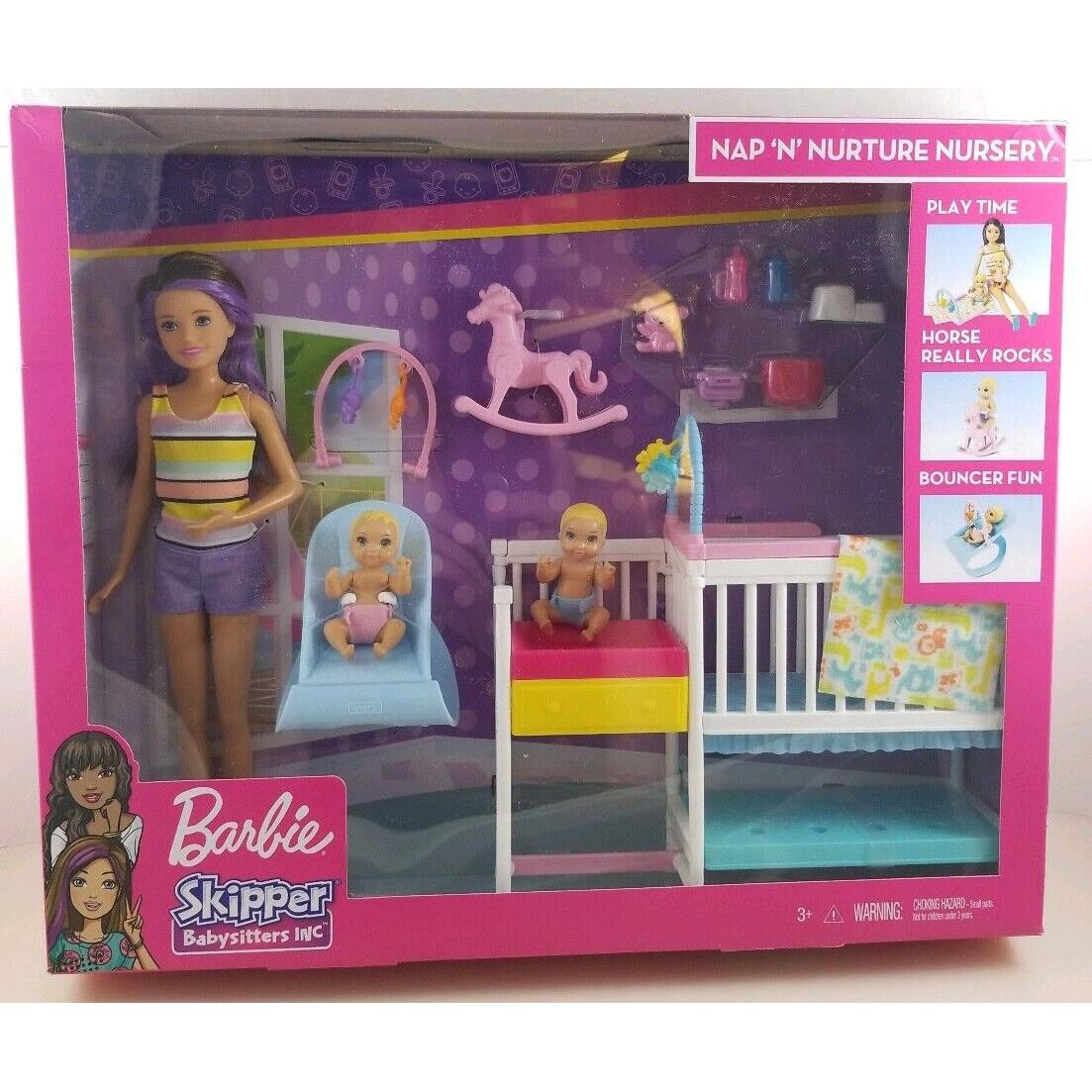 Barbie Doll Baby Skipper Babysitters Inc Nap N Nurture Nursery Crib