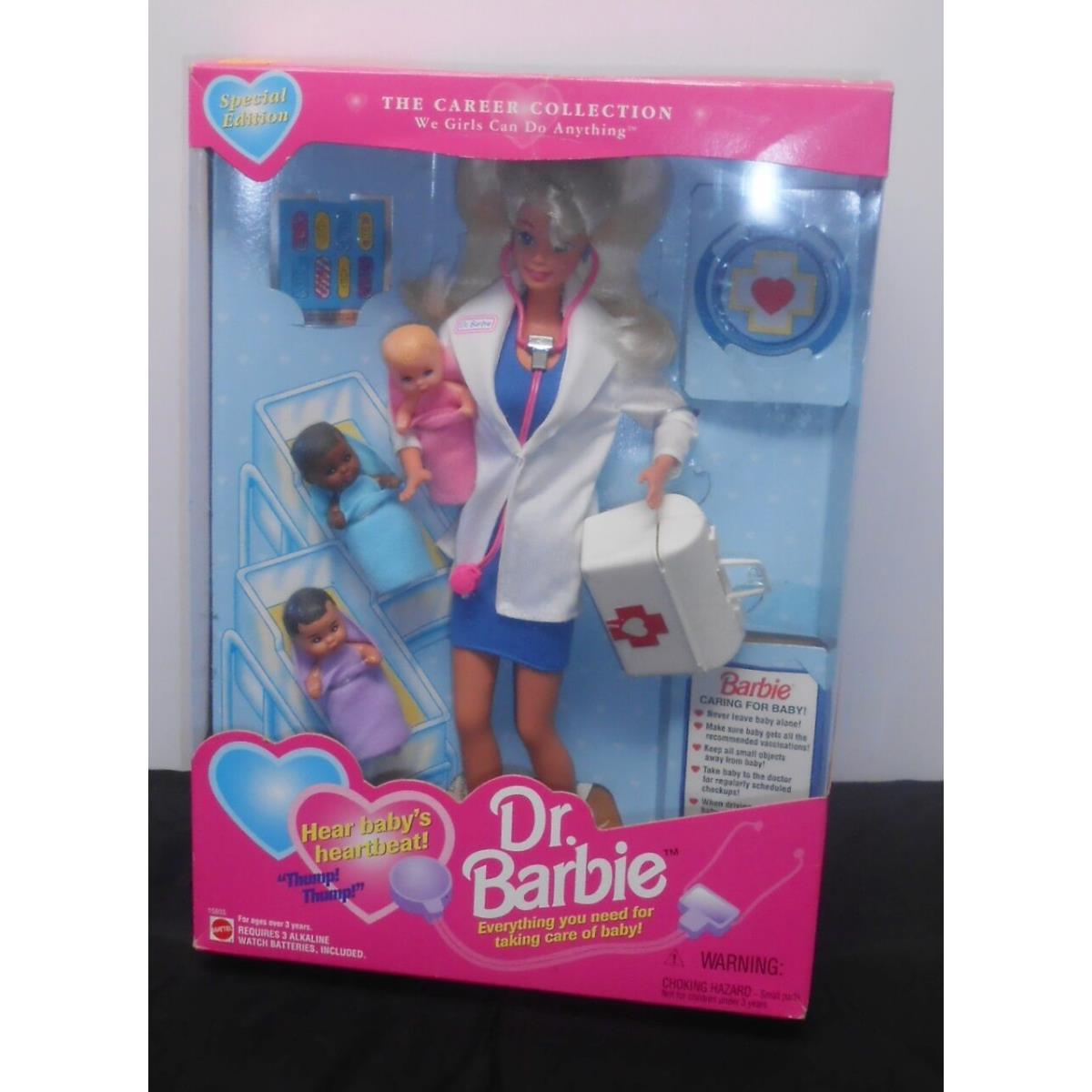 Barbie Dr. Barbie Htf W/3 Babies The Career Collection 1995 15803 Nrfp