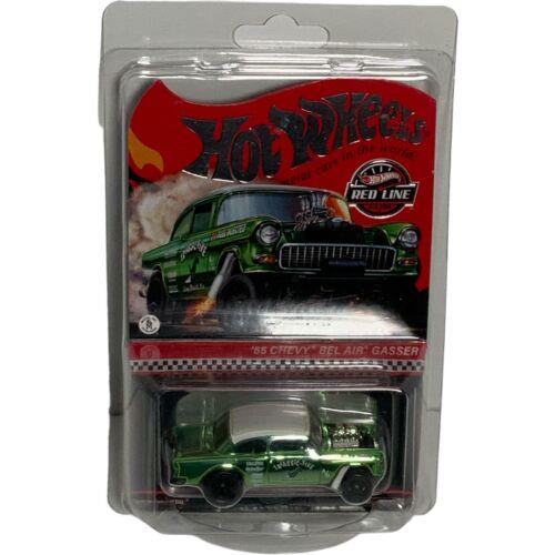 2021 Hot Wheels Rlc `55 Chevy Bel Air Gasser - Triassic Five..in Protector - Green