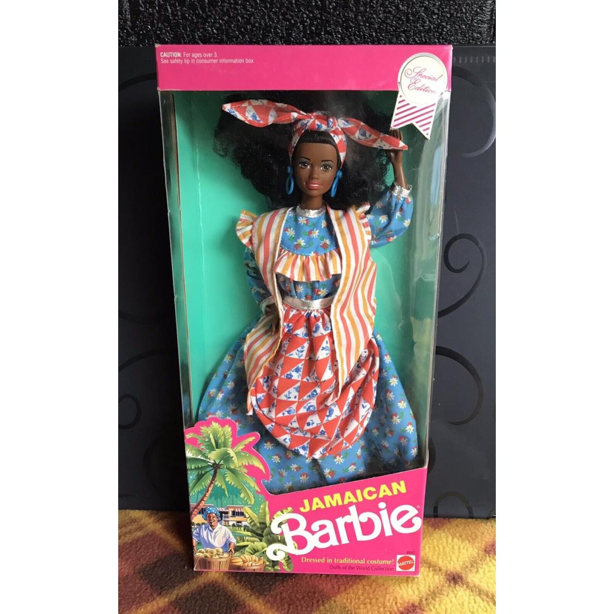 Barbie Dolls OF The World Jamaican Special Ed. 1991 Pink Label 4647 Nrfb