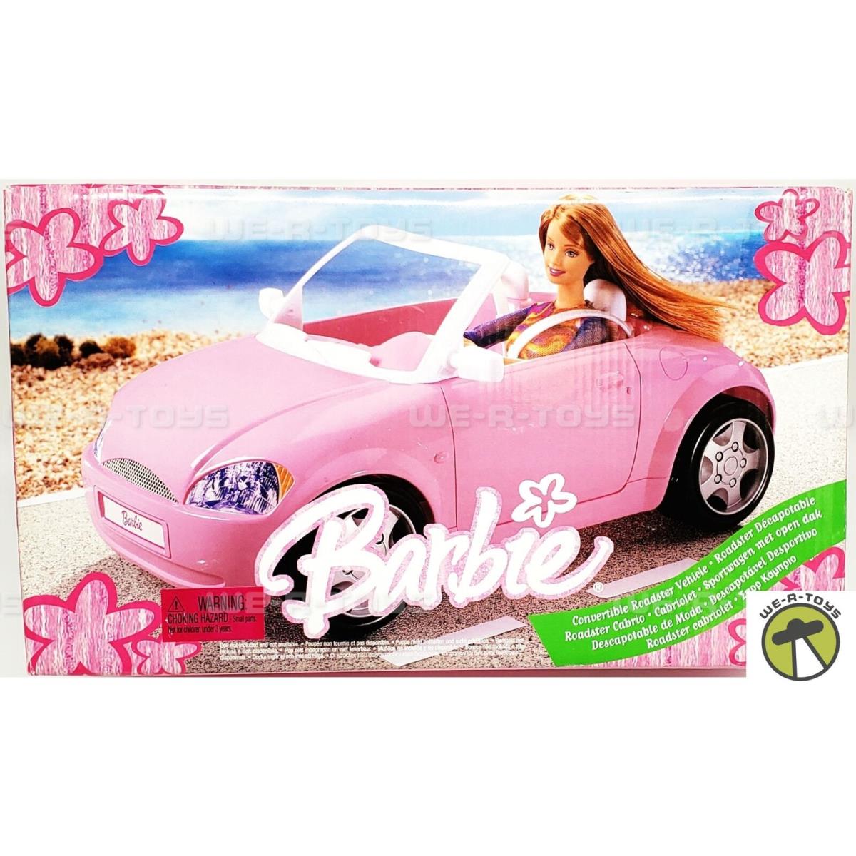 Barbie Convertible Roadster Vehicle Pink 2005 Mattel 88918 Nrfb