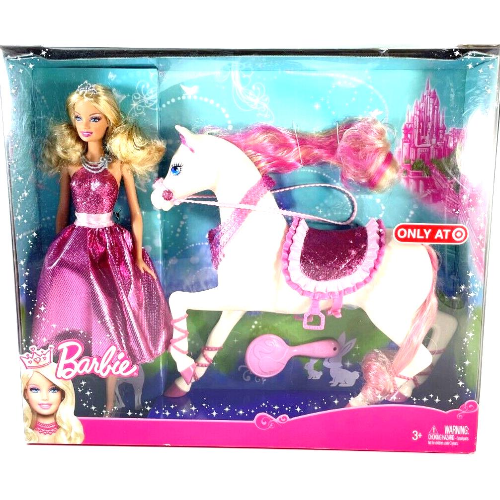 2010 Mattel Princess Barbie Doll Set w/ Horse V7347 Target Exclusive